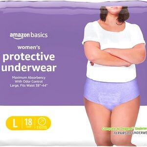 Incontinence & Postpartum Underwear for Women, Maximum Absorbency, Large, NEW!